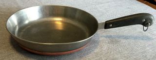 Vintage Revere Ware Copper Bottom 10 Inch Frying Pan Skillet Made In Usa