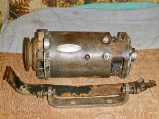 Vintage 1951 Delco - Remy 1102749 Generator 6v Rated 45 Amps.  W/mount,  Bolts,  Band
