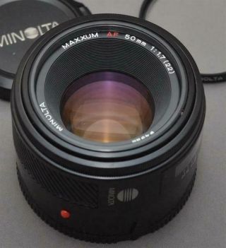 Minolta Maxxum Af 50mm 1:1.  7 Lens For Minolta / Sony Alpha A - Mount
