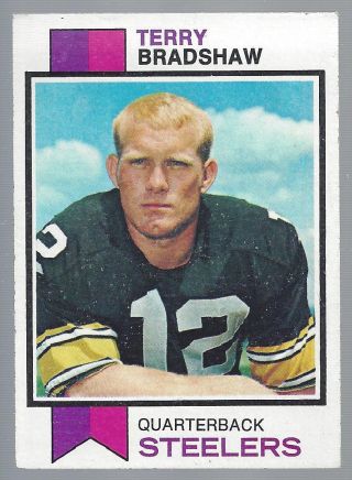 Vintage Terry Bradshaw 1973 Topps Nfl Football Trading Card 15 Steelers