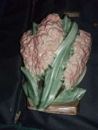 Vintage Mccoy Pottery Pink " Hyacinth " Flower Vase