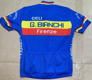 Vintage Santini Cycling Jersey G.  Bianchi Firenze Made In Italy Bicycle Sz XL 2