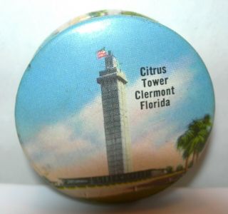 Vintage Celluloid Souvenir Tape Measure Citrus Tower Clermont Florida