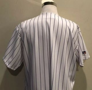 Men ' s Vintage Russell Athletic USA Colorado Rockies White Pinstripe Jersey 2XL 8