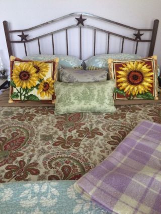 Set Of 2 Vintage Sunflower Pillow Covers