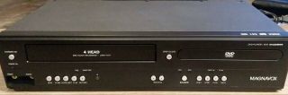 Magnavox Dv220mw9 Dvd & Vcr Combo Player 4 Head Vhs Vcr Recorder Vintage