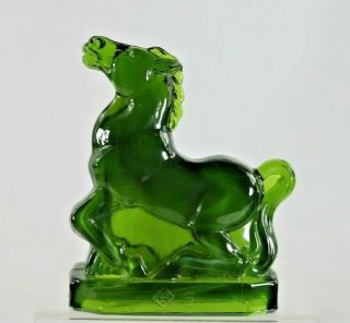 Vintage Boyd Glass Joey The Horse Forest Green Number 5 And Diamond Mark