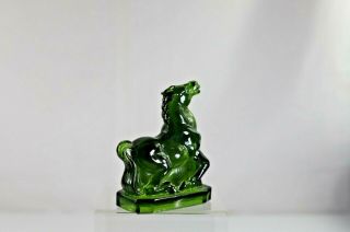 Vintage Boyd Glass Joey the Horse forest green number 5 and diamond mark 5