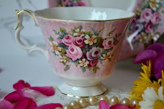 Vintage Royal Albert England FESTIVAL Series LYRIC Tea Cup Saucer Set 5
