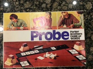 Vintage Probe Board Game of Words 1974 Parker Brothers 100 Complete 2