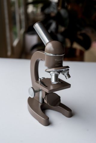 Vintage Tecnar 500x Scientific Microscope Single Eyepiece Science Lab Model Tjm