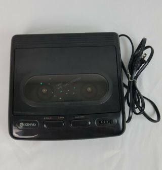 Kinyo 2 - Way Vhs Video Cassette Rewinder Uv - 820 Vintage 1999 Black