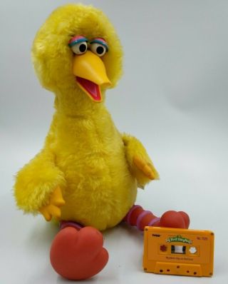 Sesame Street Big Bird Story Magic Toy Cassette Tape Reader Vintage 1990 Tyco
