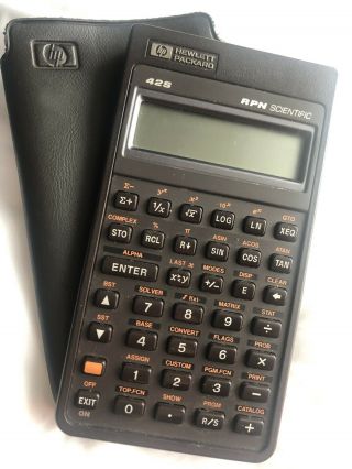 Hewlett Packard Hp 42s Rpn Scientific Calculator,  Case Vintage 1987