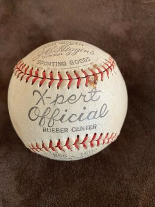 Vintage 1950’s J.  C.  Higgins Horsehide Cover Baseball ⚾️ Ball X - Pert Official