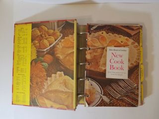 Vintage 1965 Better Homes and Gardens Cookbook.  5 ring binder,  Red and White 3