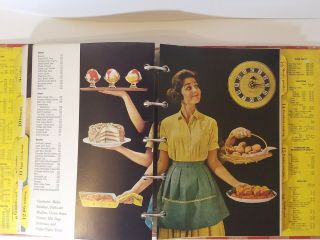 Vintage 1965 Better Homes and Gardens Cookbook.  5 ring binder,  Red and White 4