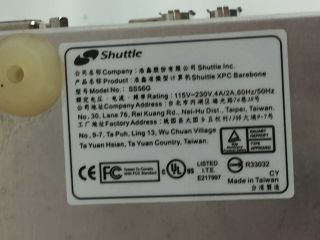 Shuttle X FS56 Intel Pentium 4 @ 3.  00GHz 1GB RAM 3.  5 