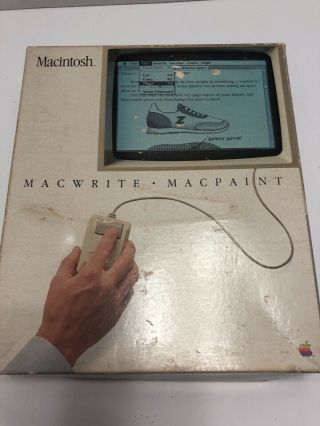 1984 Macintosh 128k M0001 Early Macwrite Macpaint Boxed Set 1st Mac Rare