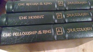 Hobbit,  Fellowship,  Return Of King J.  R.  R.  Tolkien Easton Press Leather 3 Vol Set