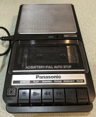 Panasonic Rq - 2102 Portable Tape Cassette Recorder Slim Line Vintage