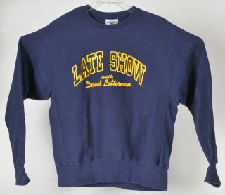 Vintage 90s Late Show With David Letterman Sweatshirt Size L Lee Made In Usa