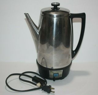 Vintage Electric,  Royal Stainless Steel,  Percolator,  Coffee Pot,  Cory Usa.