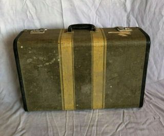 Vintage Green/tan Samsonite Suitcase 50 