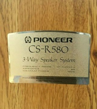 Vintage Pioneer CS - R580 speakers good condition; rare trim 3