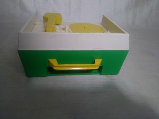 Vtg Fisher Price SESAME STREET Music Box RECORD PLAYER 5 Records Wind Up Toy 4