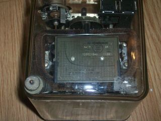VINTAGE SQUARE GLASS WESTINGHOUSE OVER CURRENT RELAY METER 4 - 15 AMPS 2