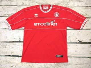 Mens Middlesbrough Fc Vintage Football Shirt 2001 - 2002 Home Errea Cellnet M