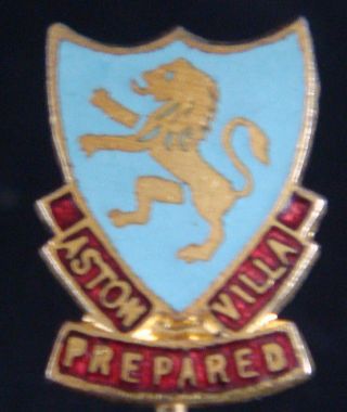 Aston Villa Fc Vintage Club Crest Badge Maker Firmin London In Gilt 11mm X 15mm