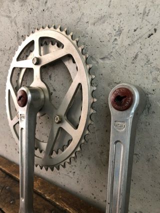 VINTAGE MAXY ALUMINUM CRANKS AND SPROCKETS FOR 10 SPEED 165MM FORGED ARMS 3