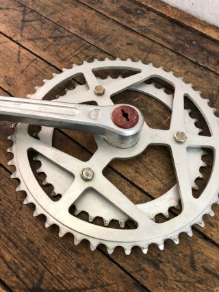 VINTAGE MAXY ALUMINUM CRANKS AND SPROCKETS FOR 10 SPEED 165MM FORGED ARMS 4