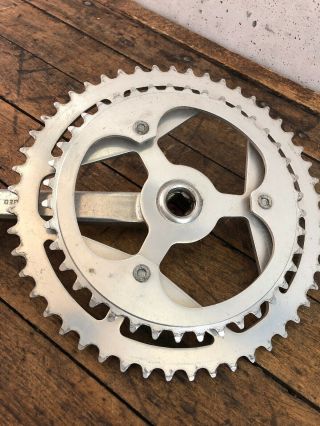 VINTAGE MAXY ALUMINUM CRANKS AND SPROCKETS FOR 10 SPEED 165MM FORGED ARMS 5