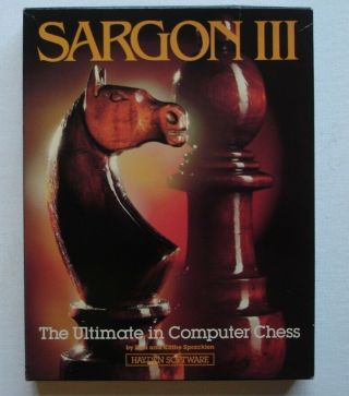 Sargon Iii Vintage Chess Game,  Boxed For Pc / Pc Jr/ Apple Ii,  Ii Plus,  Iie,  Iic