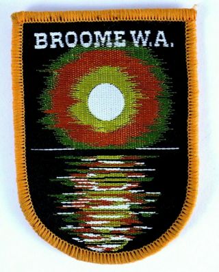 Broome West Australia Sunset Vintage Collectable Souvenir Sew On Patch Badge