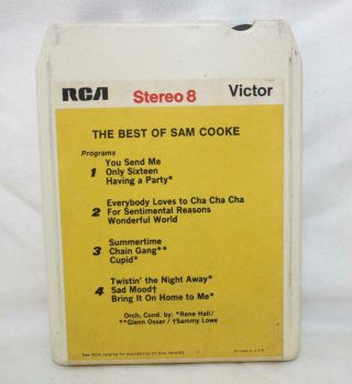 Vintage 8 Track The Best Of Sam Cooke Rca P8s 1151 8 - 2