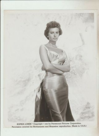 1959 Vintage 8 X 10 B & W Pinup Photograph Actress Sophia Loren