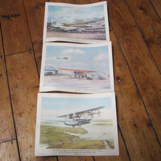 Pan Am Menu Cards And Sheets Vintage Aviation Clipper Aircraft First Flights