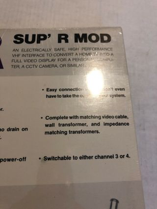 Sup’ R Mod Apple II TV Converter VHF Interface M&R Enterprises Never Been Opened 8