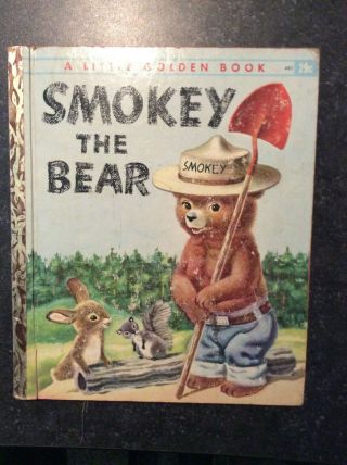 Smokey The Bear (a Little Golden Book - 481) By Jane Werner,  1955,  " F " Edition