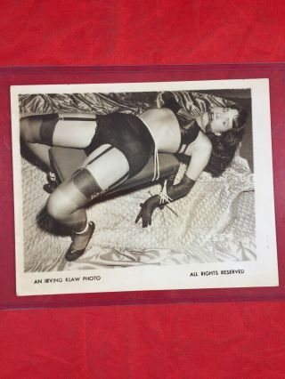 Vtg 1950’s Risqué Bettie Page 4x5 Irving Klaw Bondage Tied Up Photo