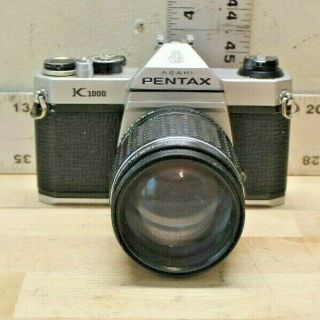 Vintage Pentax K - 1000 Slr Camera M - 1:2 50mm Amc & Takumar Bayonet 1:2.  5 135.  Mm