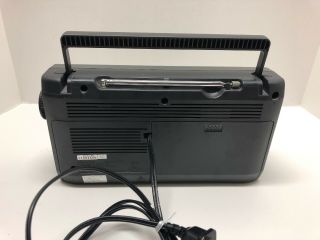 Sony ICF - 34 4 Band Portable Electric AM/FM/TV/ Weather Vintage Radio AC/DC Black 4