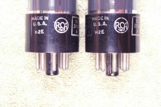 Two,  RCA,  VT - 231,  6SN7GT,  wartime,  smoked glass,  matching date pair 5,  6SN7GT 3