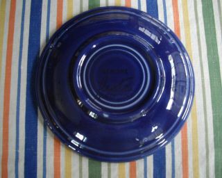 Vintage Fiesta COBALT BLUE Demitasse Stick Cup & Saucer 8