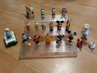 Vintage 21 Pvc Toys: Micky Mouse - Daffy Duck - Fisher Price - Smurf - Hong Kong