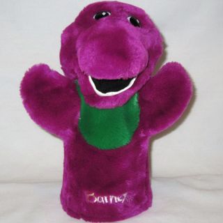 1992 Vintage 9 " Barney The Dinosaur Plush Hand Puppet Purple/green Lyons Group